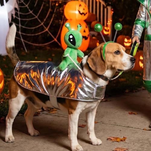 Halloween Alien Dog Costume Outfit Headband for Small Large Dog L - Image 4