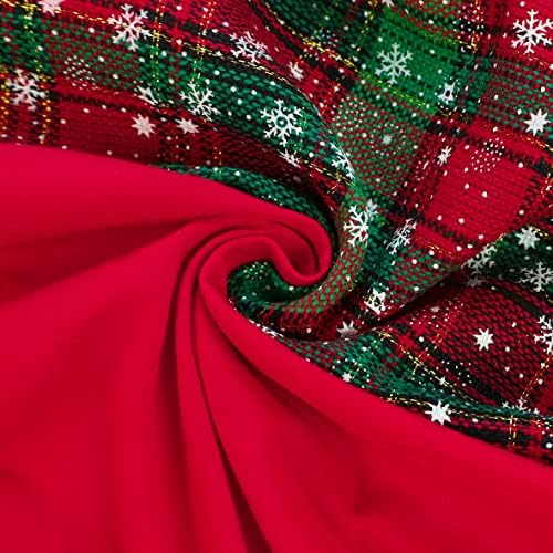 Fitwarm Merry Woofmas 100% Cotton Dog Christmas Outfits Girl Dog Holiday Dress Lightweight Doggie Costume Puppy Clothes Pet Apparel with Bowknot Cat Clothing Red X-Small - Image 5