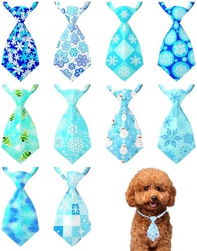PET SHOW 10 Pack Winter Dog Ties Neckties XS for Small Dogs by PETSHOW
