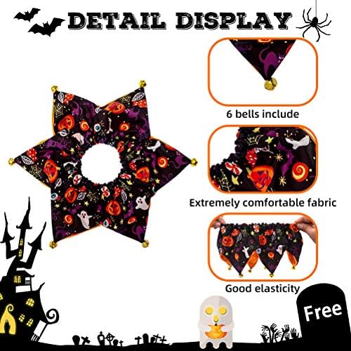 EXPAWLORER Dog Halloween Costumes,Dog Collar and Wizard's Bat Hat Set - Image 4