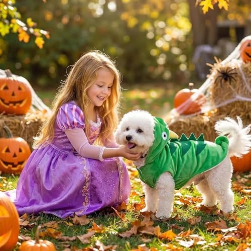 Halloween Chameleon Dog Costume Funny Pet Cat Clothes Outfits,XL - Image 2