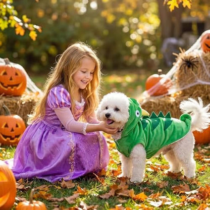 Halloween Chameleon Dog Costume Funny Pet Cat Clothes Outfits,XL - Image 2