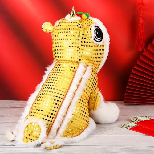 LEIFIDE Chinese New Year Dog Costume, Lunar Dog Outfit, 2X-Large, Gold - Image 4