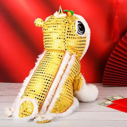 LEIFIDE Chinese New Year Dog Costume, Lunar Dog Outfit, 2X-Large, Gold - Image 4