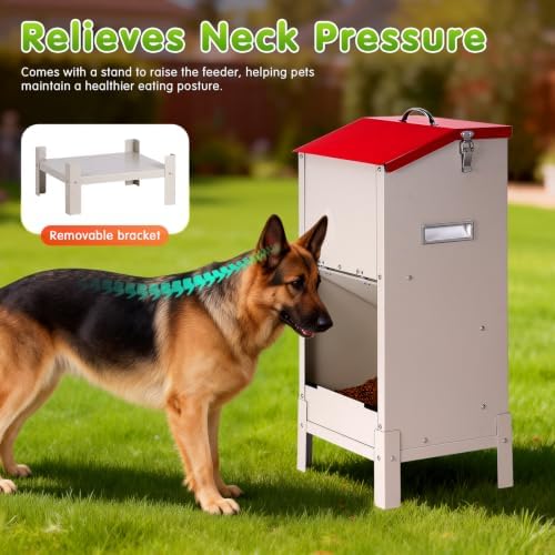25 Lbs Automatic Dog Feeder for Large Dogs, with Elevated Stand