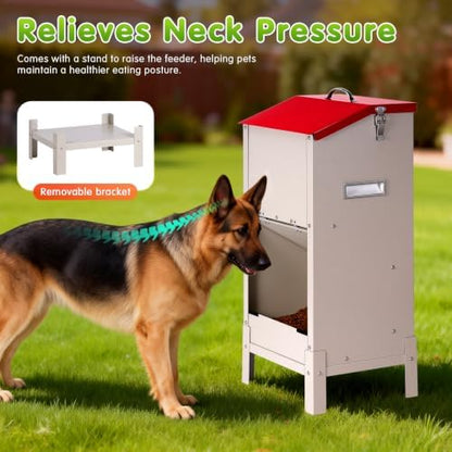 25 Lbs Automatic Dog Feeder for Large Dogs, with Elevated Stand