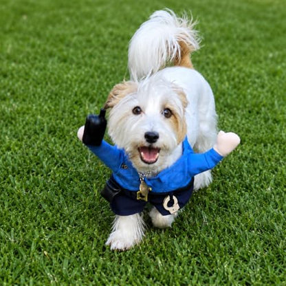 Police Officer Pet Halloween Costume with Radio, Hat and Toy Handcuffs - Small to Medium-Large Breed Funny Clothes Outfit Apparel (Small) - Image 5