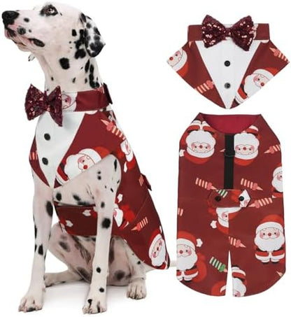 Kuoser Dog Tuxedo, Dog Suit and Bandana Set, Dogs Costume with D-Ring by Kuoser