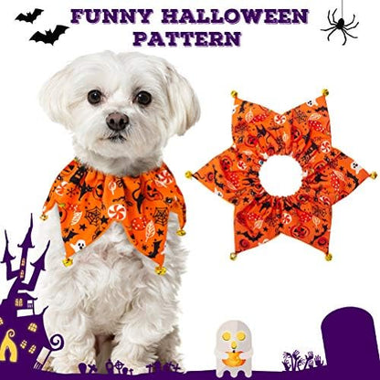 EXPAWLORER Dog Halloween Costumes,Dog Collar and Wizard's Pumpkin Hat Set - Image 3