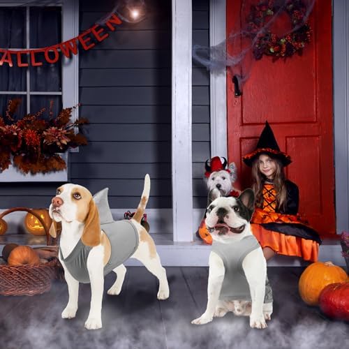 2 Pcs Halloween Dog Shark Costumes Fish Fin Dogs Costume, Large - Image 5