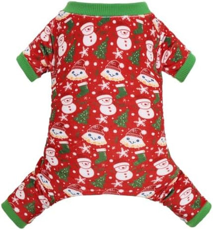 CuteBone Small Dogs Outfit Soft Puppy Onesies Pjs Christmas Dog Pajamas Pet Coat Cat Apparel Comfy Doggie Jumpsuit Bodysuit for All Seasons P358M by CuteBone