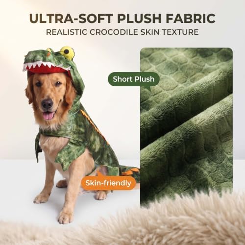 Large Dog Halloween Crocodile Dinosaur Costume Outfits Cosplay,XXL - Image 6