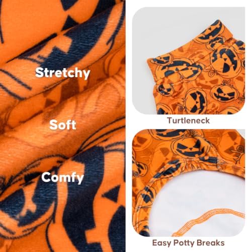 KYEESE Halloween Dog Pajamas for Small Dog Onesie with Jack-o'-Lantern - Image 4