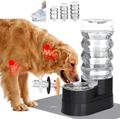 RIZZARI 9L Elevated Dog Water Dispenser: Large Stainless Steel Bowl