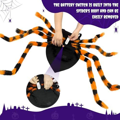OurWarm Large Dog Halloween Costumes, 64 LED Spider Costume for XL Dogs - Image 4