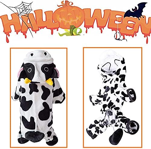 Dog Cow Costume Dog Halloween Costume Milk Cow Style Jumpsuits Hoodie - Image 6