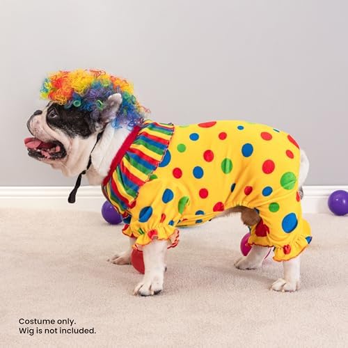 Fitwarm Halloween Dog Clown Costume, Funny Clothes for Small Dogs Girl Boy, Pet Outfit, Yellow, XL - Image 3
