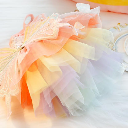 Dog Princess Dresses for Small Dogs Lolita Clothes Butterfly Costume Pet Girl Cute Coat Outfits Summer Costumes Puppy Handmade Skirt Cat Spring (S,Butterfly) - Image 5