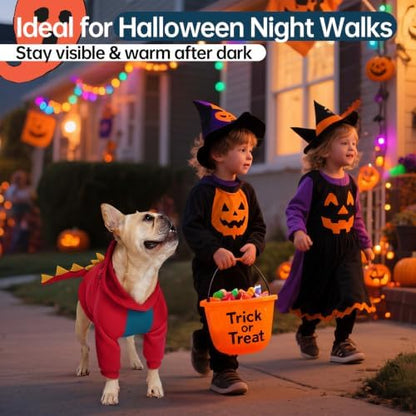 QBLEEV Dog Dinosaur Costume, Dog Halloween Costume with Hoodie - Image 5