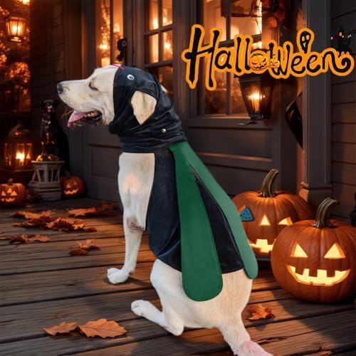 Dog Halloween Vampire Devil Cloak Cape, Red Black Classic Pet Costume for Small Medium Large Dogs, Holiday Cosplay Special Events (Mosquito-Green, B4) - Image 5