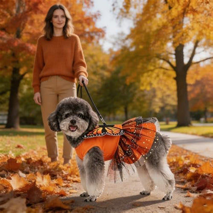 KOOLTAIL Halloween Dog Dress Butterfly Costume Outfit for Small Medium Dogs - Image 4