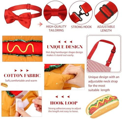 5 Pcs Adult Waiter with Hot Dog Costume - Image 3