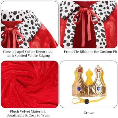 Dog Costume Dog Halloween Costumes Large Dog King Cloak Crown Set - Image 3