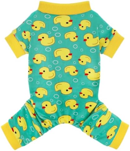 Paiaite Dog Pajamas Onesie: Comfortable Four-Legged Apparel for Small, Medium, & Large Dogs, Polyester Material for Comfort, Wrinkle Resistance, Moisture Wicking, and Stretchiness Yellow Duck M by Paiaite
