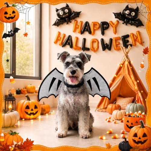 Dog Dragon Wings, Halloween Dragon Costume for Dog Cat, Silver, S - Image 4
