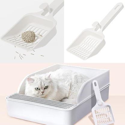 2 Pack Cat Litter Scoop Non-Stick Cat Sifting Litter Scoop Shovel with Hook Kitty Kitten Pooper Lifter Sifter Scooper for Cat Litter Box Clumping Litter Crystal Cat Litter Pellets