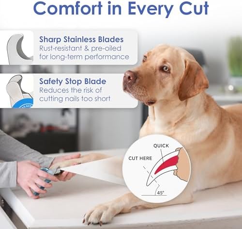 AKC Dog & Cat Stainless Steel Nail Clippers with Safety Guard and Nail File - Image 3