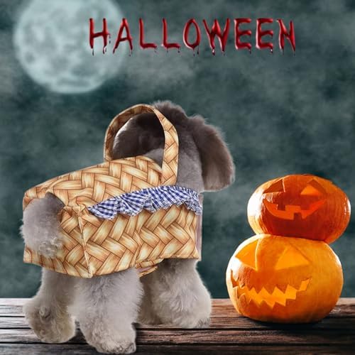 Basket Dog Costume Dog Halloween Costumes Small Pet Basket Cosplay Costume - Image 4