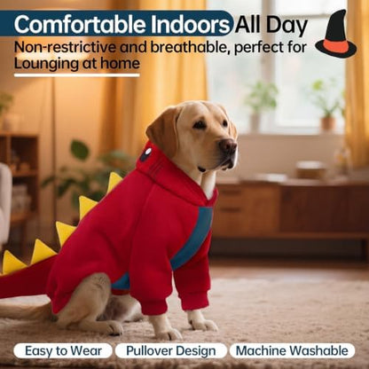 QBLEEV Dog Dinosaur Costume, Dog Halloween Costume with Hoodie - Image 6