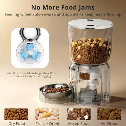 Automatic Cat Feeder with Camera, 2K Video, WiFi, Backup Power, 4L