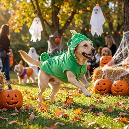 Halloween Chameleon Dog Costume Funny Pet Cat Clothes Outfits,3XL - Image 3