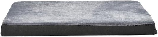 Amazon Basics Washable Dog Bed with Cooling Gel Memory Foam, Pressure-Relief Support for Dogs up to 120lbs, Non-Slip Bottom, Removable Cover, Giant Sized (50" x 34"), Grey