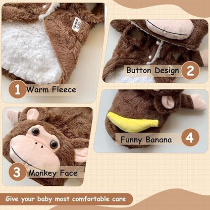 Halloween Monkey Small Dog Costume Pet Outfit Funny Clothes,XL - Image 5
