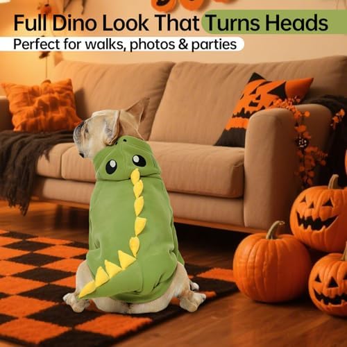 QBLEEV Dog Dinosaur Costume, Dog Halloween Costume with Hoodie - Image 4