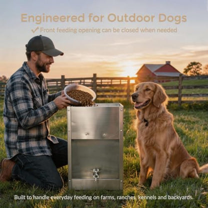 Automatic Dog Feeder Large Breed 25 Lbs, Dog Food Dispenser for Dry Kibble