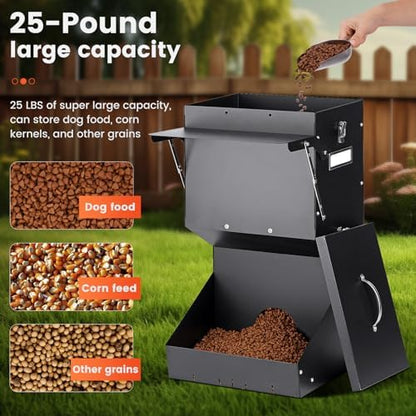 Automatic Dog Feeder for Large Breed Outdoor Metal Pet Feeder