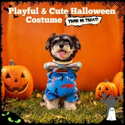 Allroaring Scissor Hand Themed Dog Cosplay Outfit, Puppy Halloween Costumes - Image 2