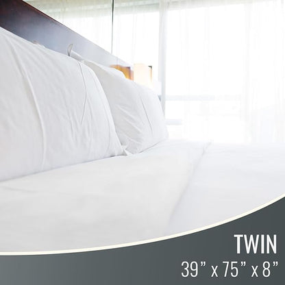 DMI Waterproof Mattress Protector and Mattress Cover, Soft, Encased Zippered Fit, Twin, Packaging may vary