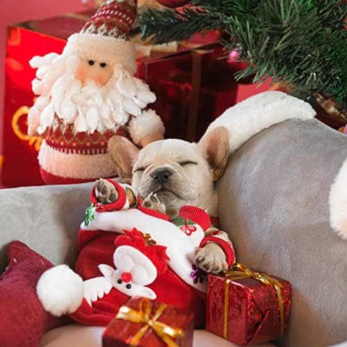 CuteBone Small Dogs Christmas Outfit Soft Puppy Onesies Pjs Dog Pajamas Pet Coat Cat Apparel Comfy Doggie Jumpsuit Bodysuit for All Seasons - Image 4