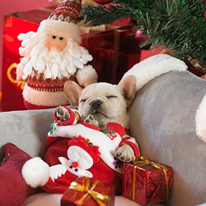 CuteBone Small Dogs Christmas Outfit Soft Puppy Onesies Pjs Dog Pajamas Pet Coat Cat Apparel Comfy Doggie Jumpsuit Bodysuit for All Seasons - Image 4