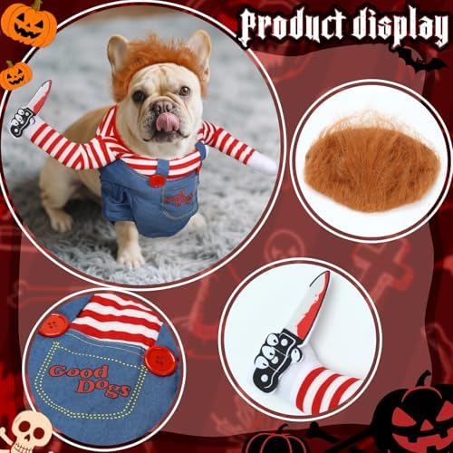 T2Y Dog Halloween Costume Pet Deadly Doll Chucky Dogs Costume (XX-Large) - Image 5