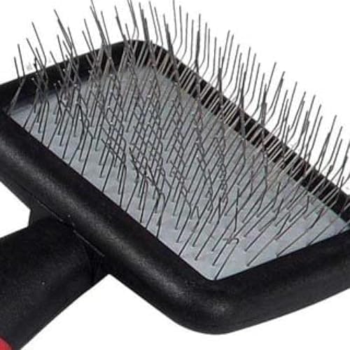 Ryan's Pet Supplies Paw Brothers Mini Pin Tiny Flat Slicker Brush for Dogs, Professional Grade, Stainless Steel Pins, Flexible Head, Comfort Grip, Mini Size, 4.75" x 2.25" x 1.5" - Image 5