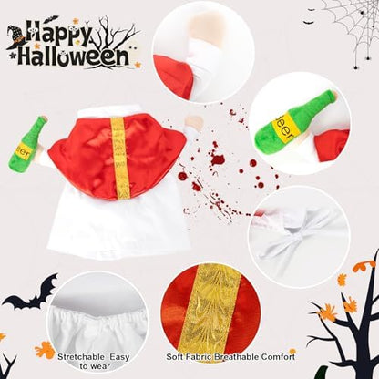 NACOCO Halloween Dog Pope Costume - Pet Cosplay Clothes Cat Special Outfit Apparel Pope Hat Adjustable Puppy for Pet Parties Small Medium and Large Dogs(Red Pope, S) - Image 2
