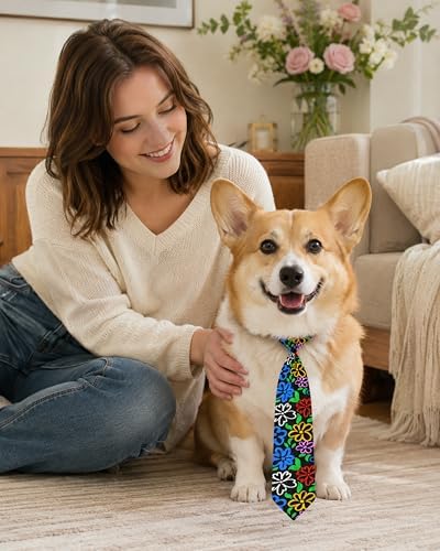 PET SHOW 10 Pack Floral Dog Ties Neckties for Medium Dogs - Image 4