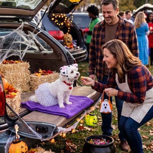 Hercicy 3 Pcs Pet Dog Halloween Dalmatian Costume Accessories Set - Image 3