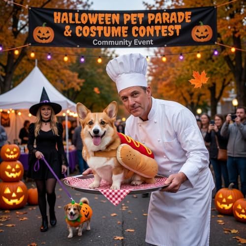 Hot Dog Costume for Dogs, Funny Hot Dog Dog Costume with Adjustable Fit, Cute Pet Halloween Costume for Medium Dogs, Dog Costume for Halloween Party Cosplay - Image 5